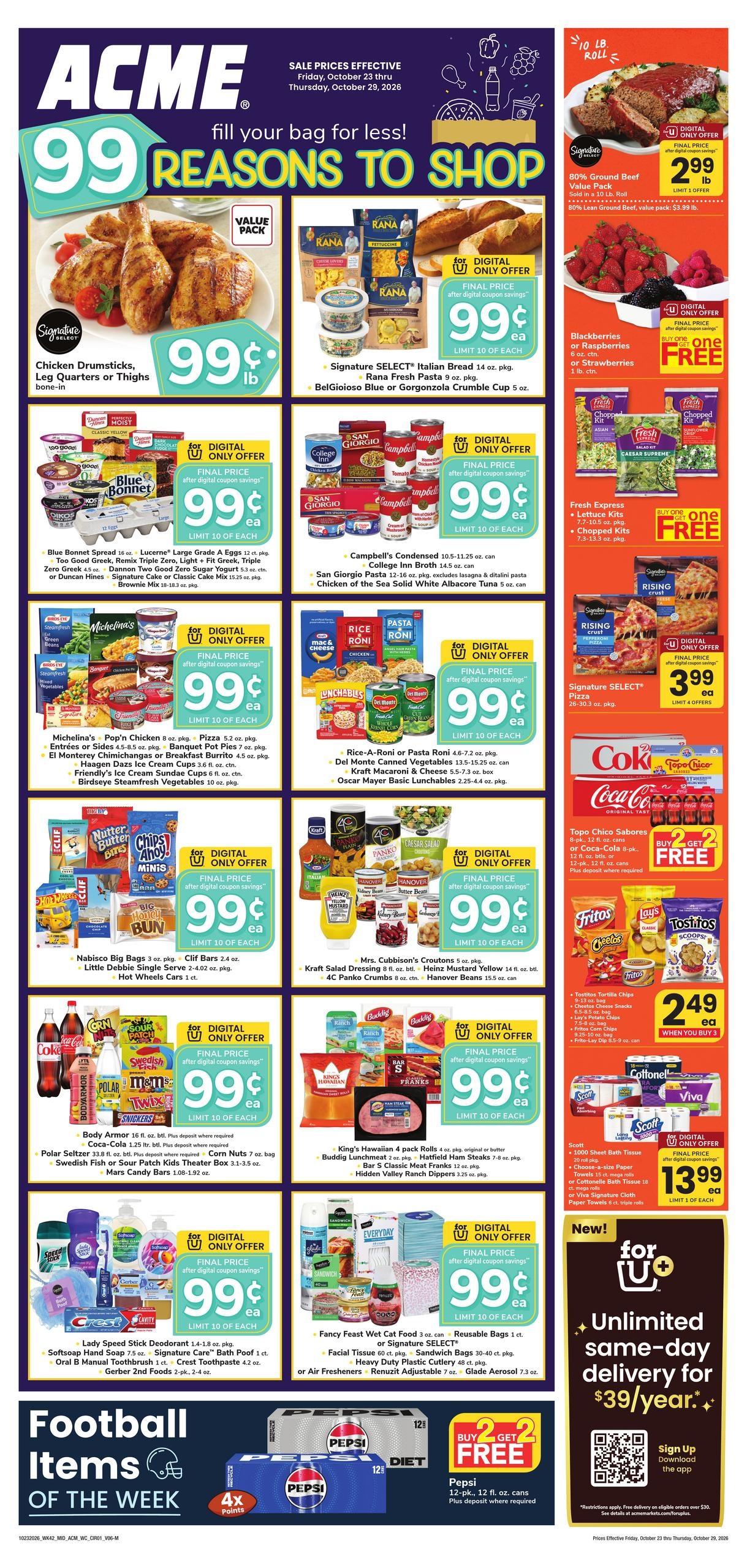 Acme Markets (Bethany Beach Area, DE) Weekly Ad October 23 - 29, 2026