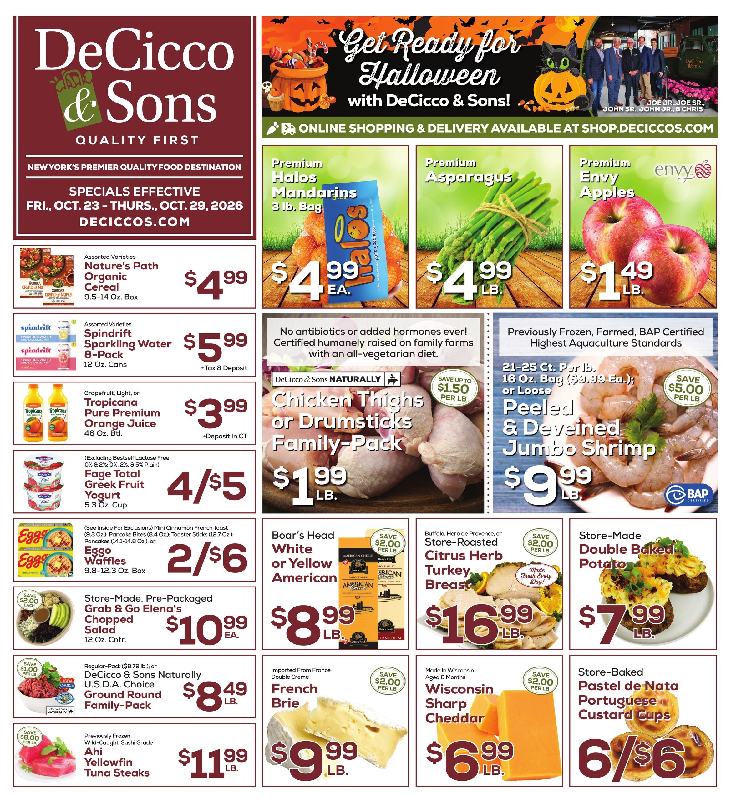DeCicco & Sons Weekly Ad October 23 - 29, 2026