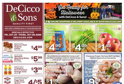DeCicco & Sons Weekly Ad October 23 - 29, 2026