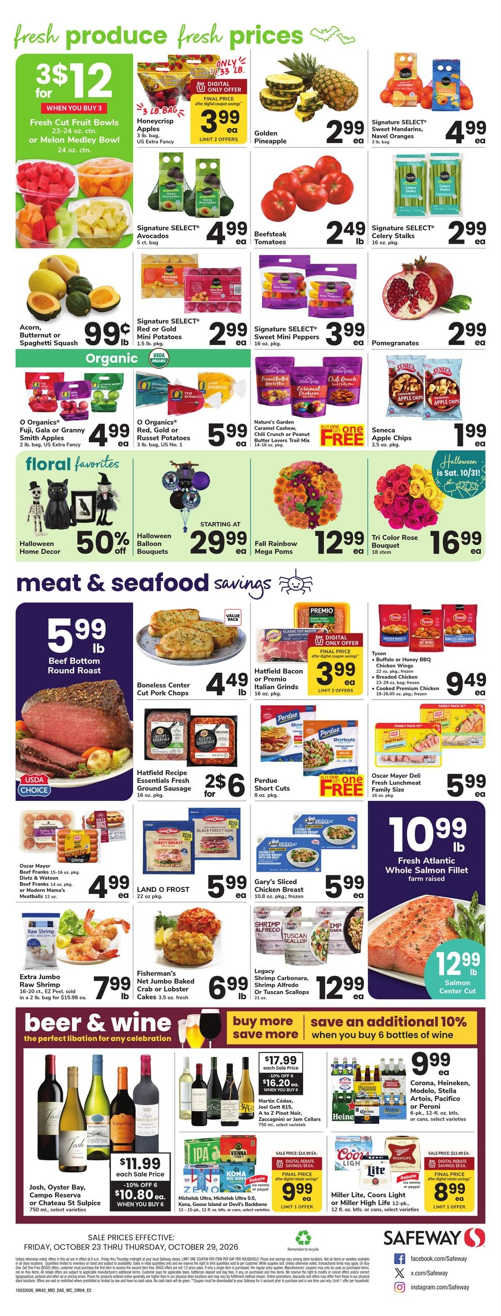 Safeway (Alexandria Area, VA) Weekly Ad October 23 - 29, 2026