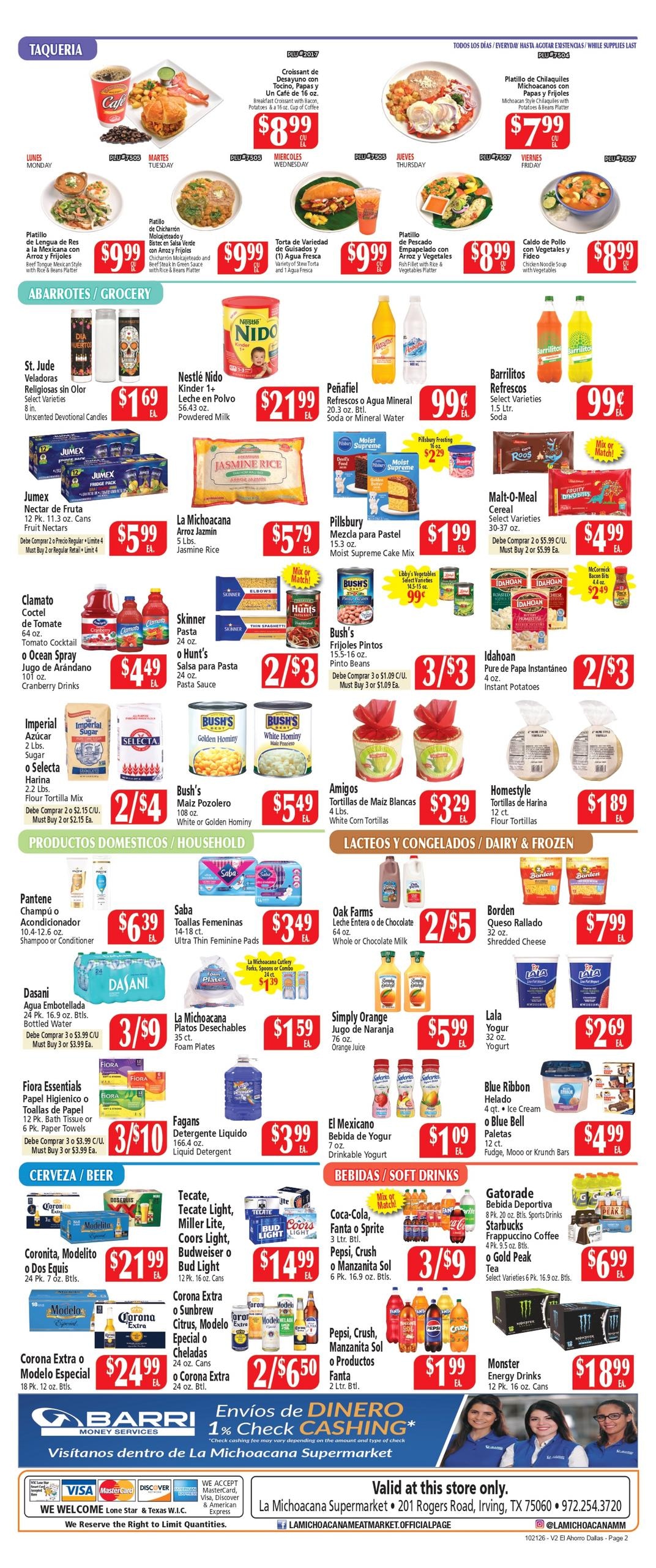 El Ahorro Supermarket (Grand Prairie-Irving Area, TX) Weekly Ad October 21 - 27, 2026