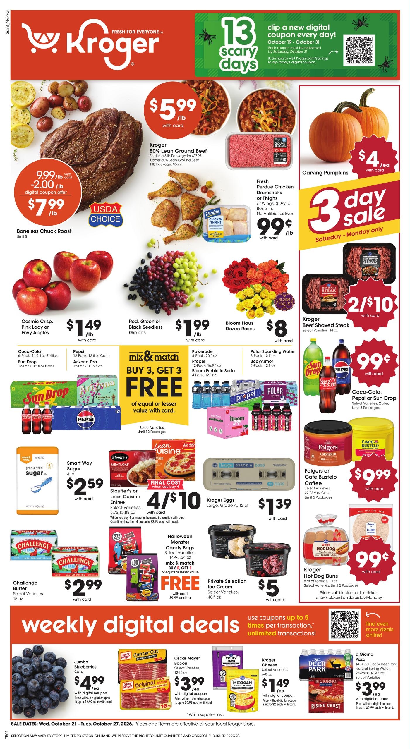 Kroger (Bryson City Area, NC) Weekly Ad October 21 - 27, 2026
