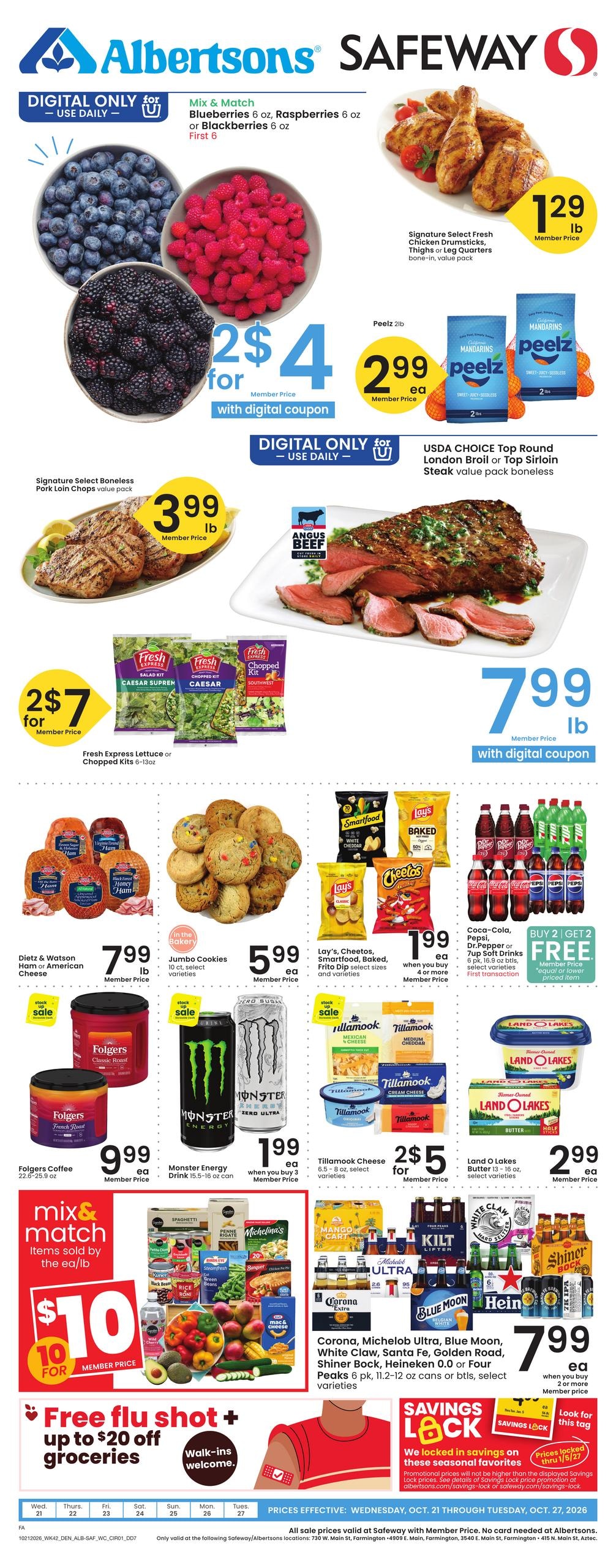 Safeway (Ignacio Area, CO) Weekly Ad October 21 - 27, 2026