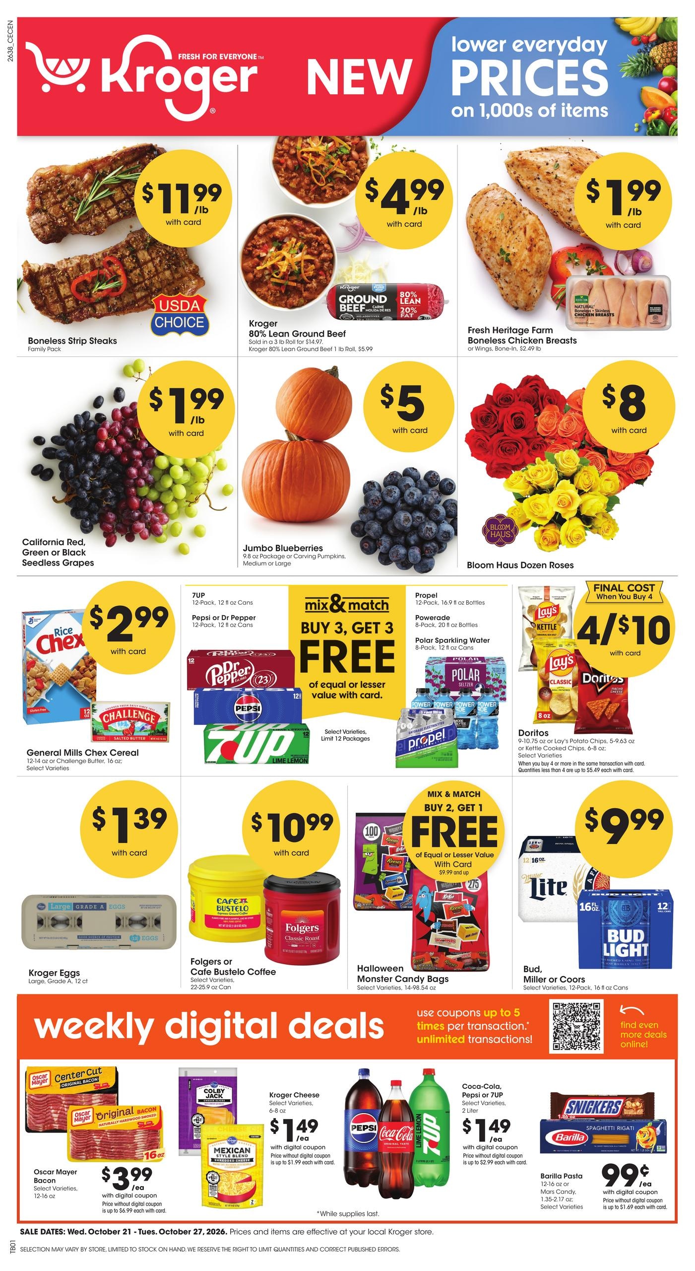 Kroger (Carmel Area, IN) Weekly Ad October 21 - 27, 2026