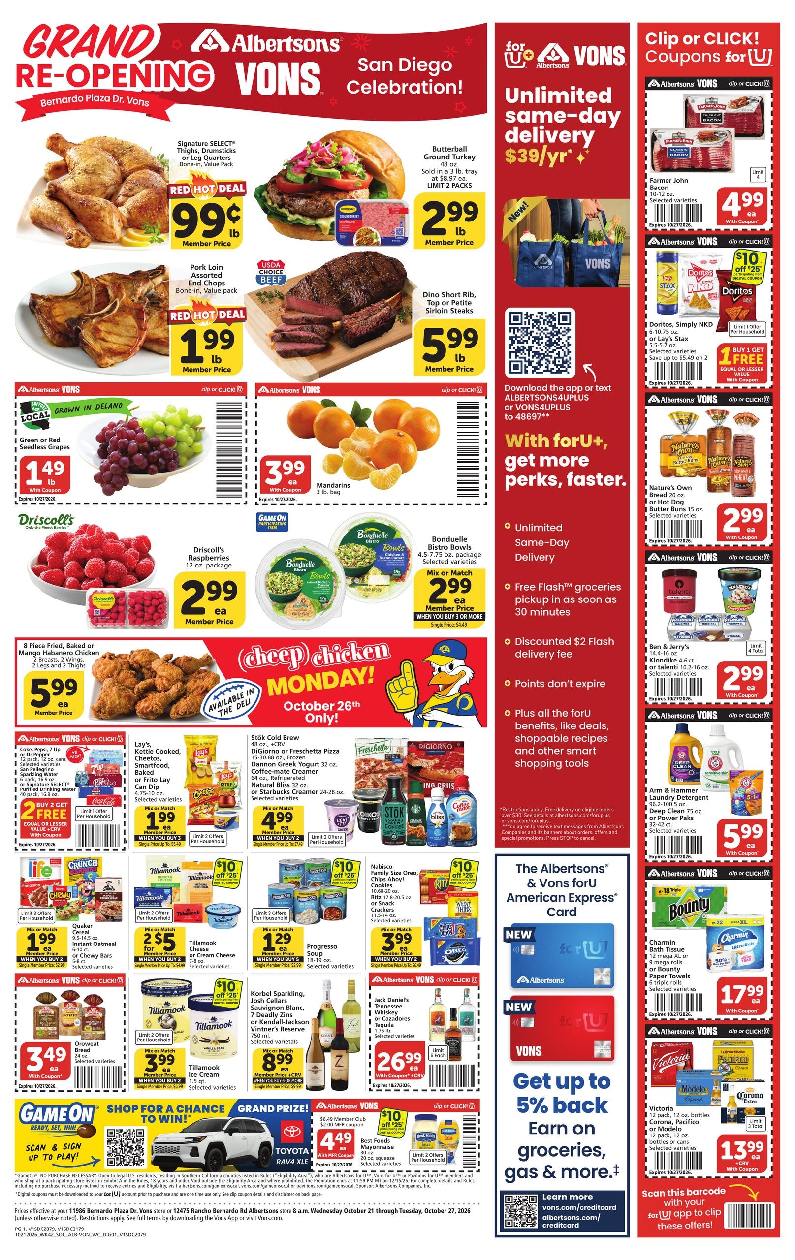 Albertsons Weekly Ad October 21 - 27, 2026
