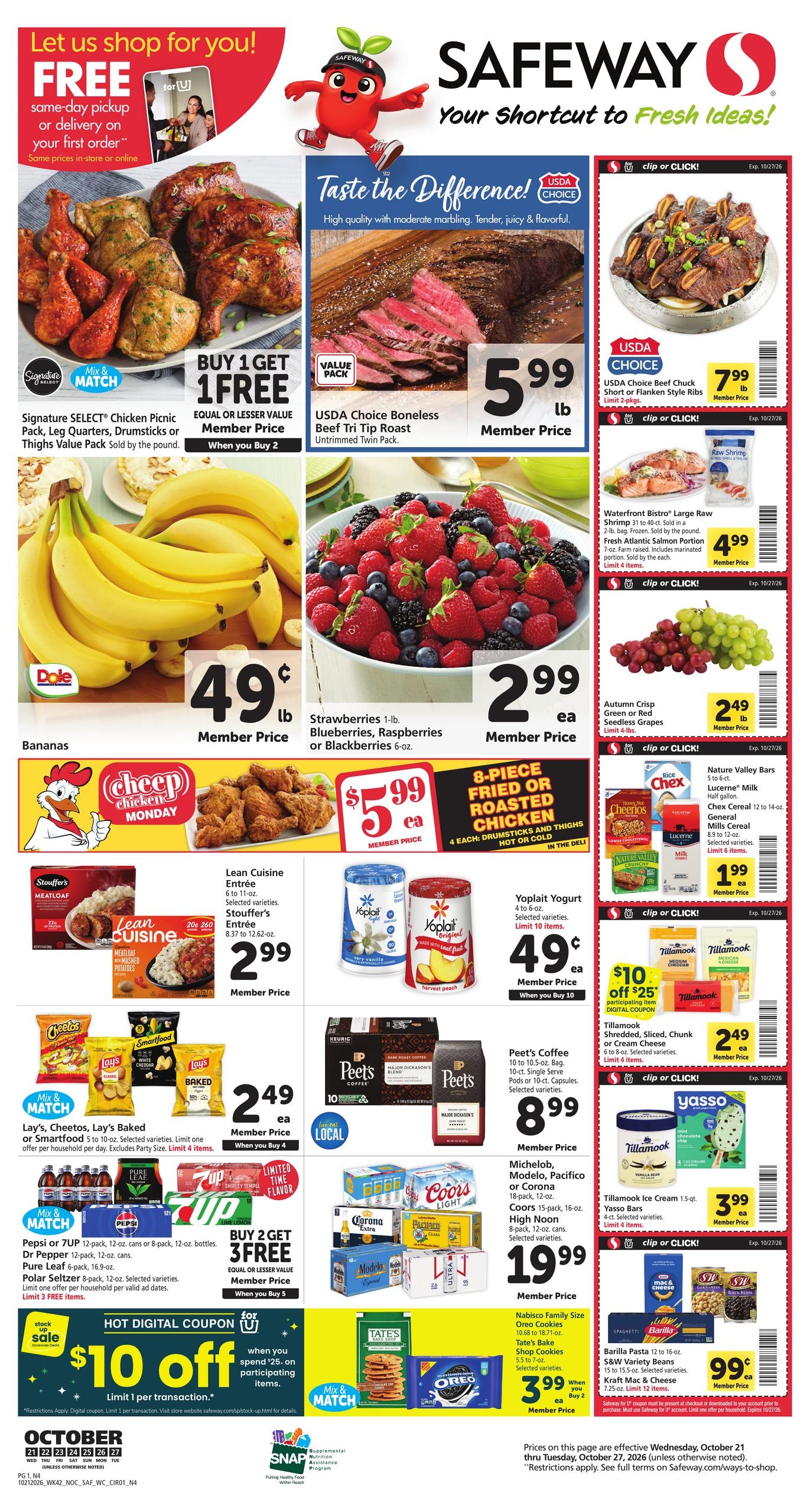 Safeway (Loyalton Area, CA) Weekly Ad October 21 - 27, 2026