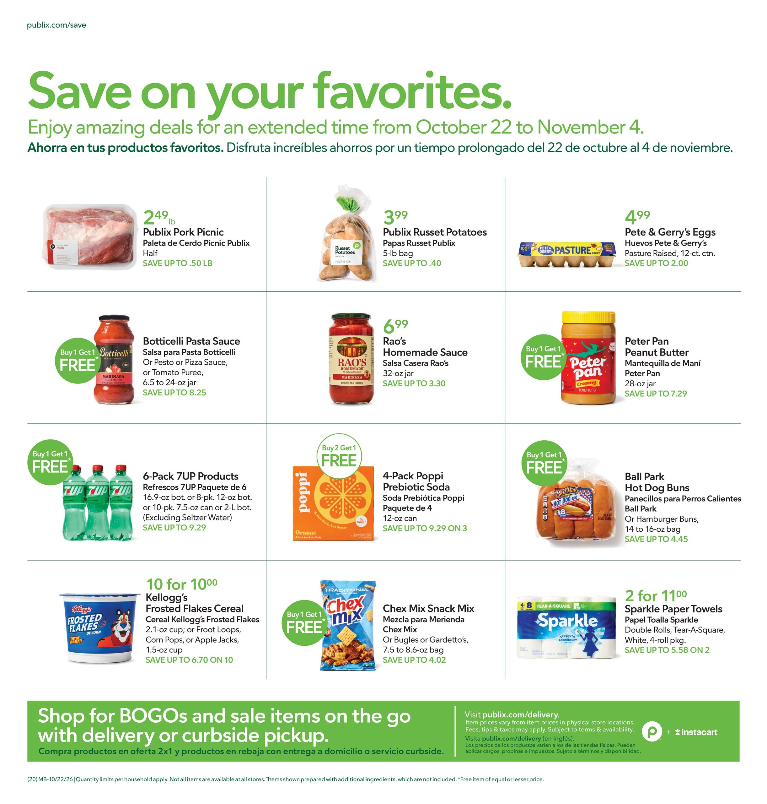 Publix (Boca Raton Area, FL) Anuncio Semanal Español Weekly Ad October 22 - 28, 2026