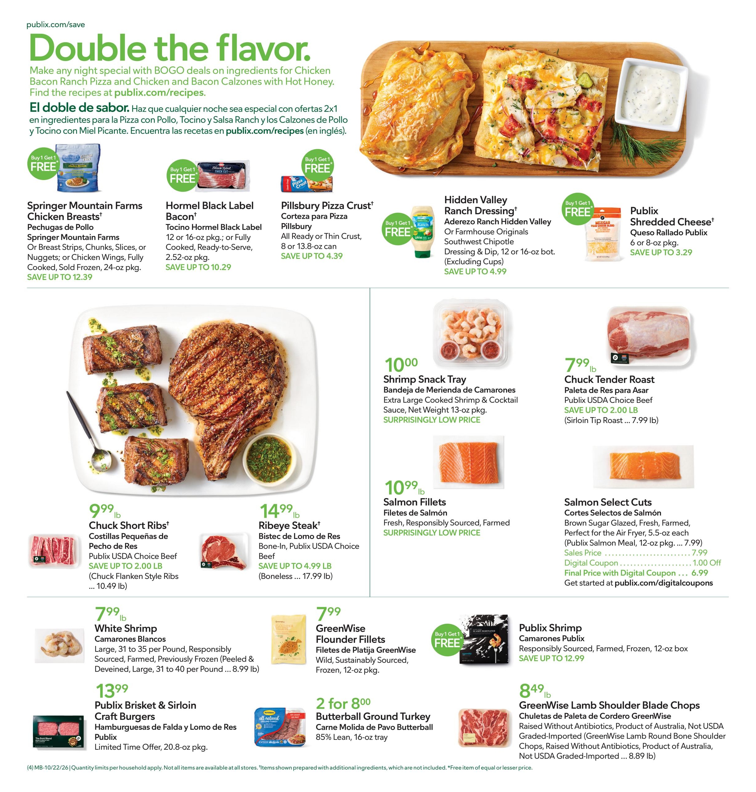 Publix (Boca Raton Area, FL) Anuncio Semanal Español Weekly Ad October 22 - 28, 2026