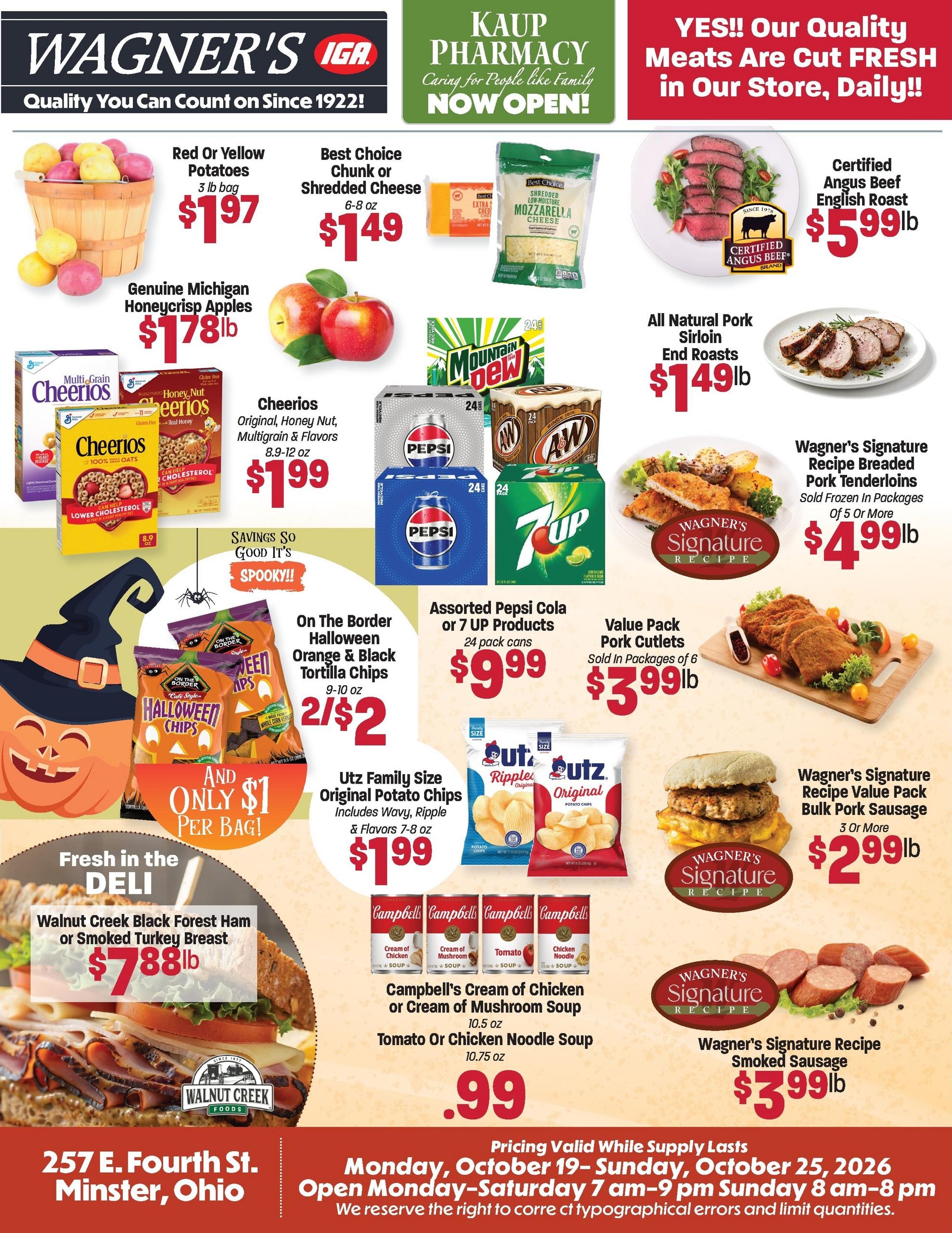 Wagner's IGA (Botkins Area, OH) Weekly Ad October 19 - 25, 2026
