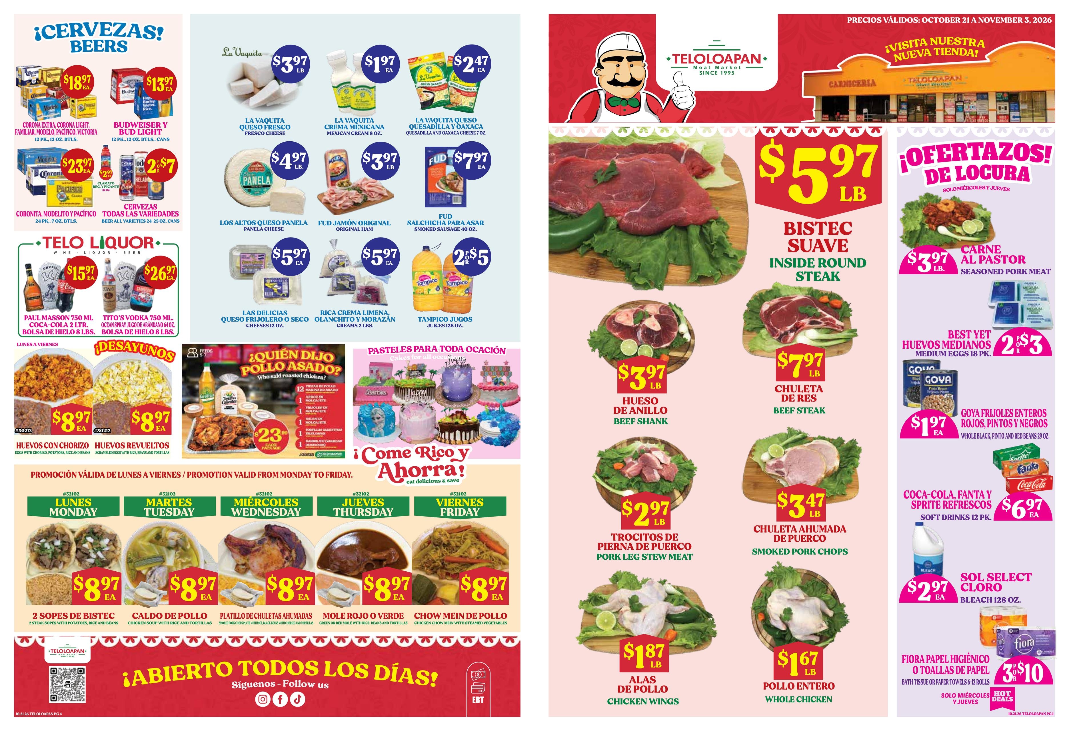 Teloloapan Meat Market Weekly Ad October 21 - November 3, 2026