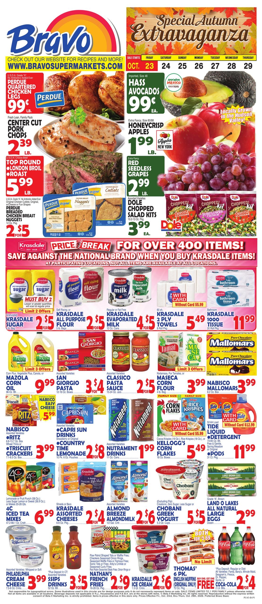 Bravo Supermarket (Newark Area, NJ) Weekly Ad October 23 - 29, 2026