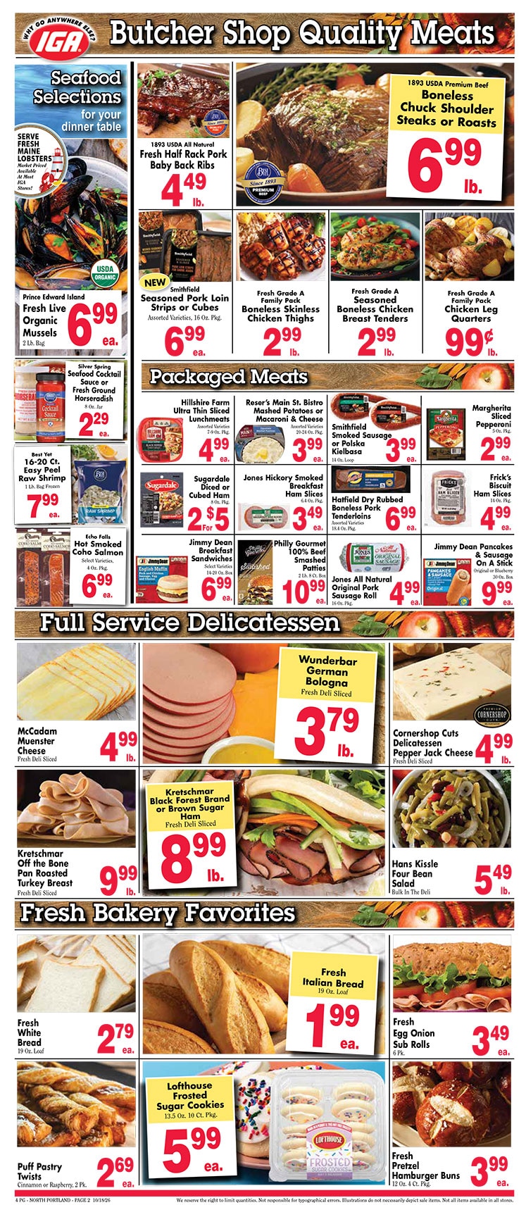 Calais IGA Weekly Ad October 22 - 28, 2026