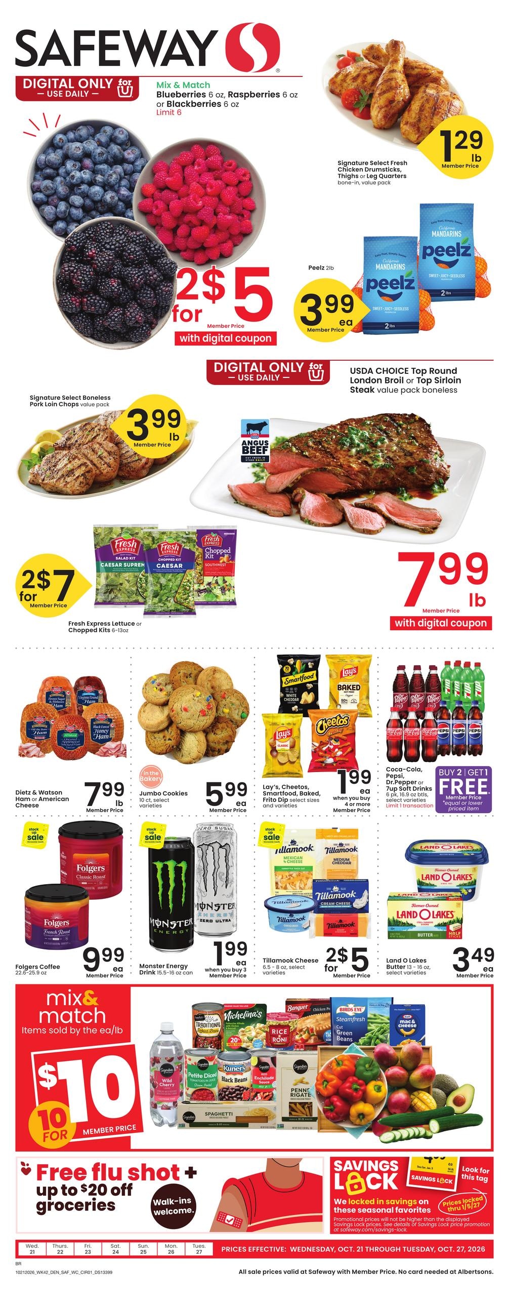 Safeway (Sharon Springs Area, KS) Weekly Ad October 21 - 27, 2026