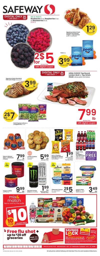 Safeway (Sharon Springs Area, KS) Weekly Ad October 21 - 27, 2026