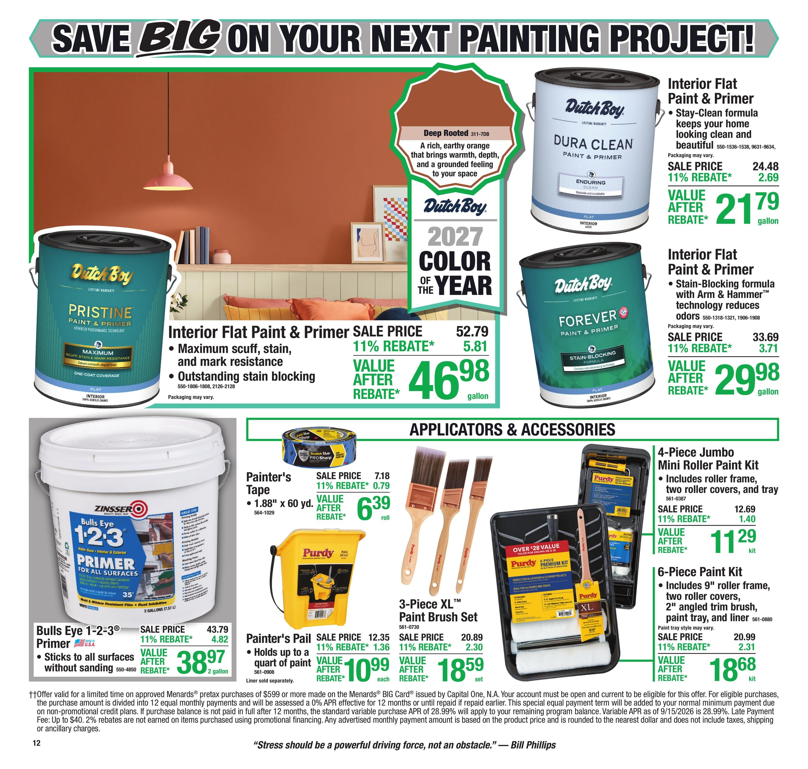 Menards (Botkins Area, OH) 11% Rebate Sale Weekly Ad October 14 - 25, 2026