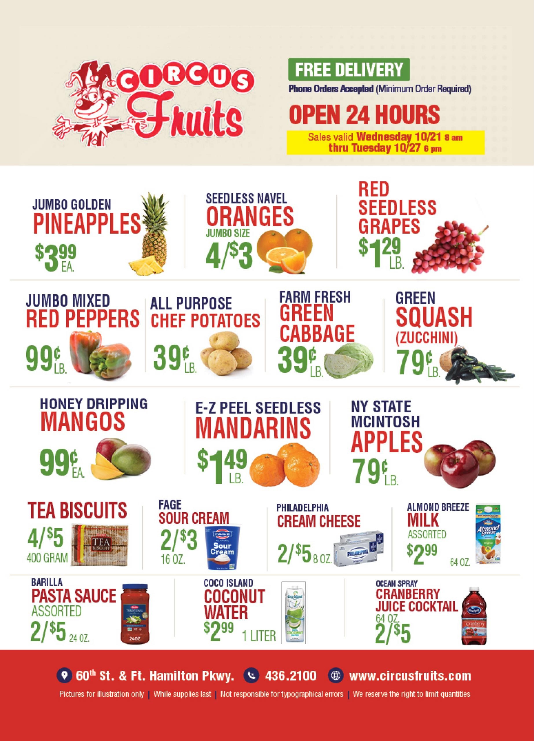 Circus Fruits Weekly Ad October 21 - 27, 2026