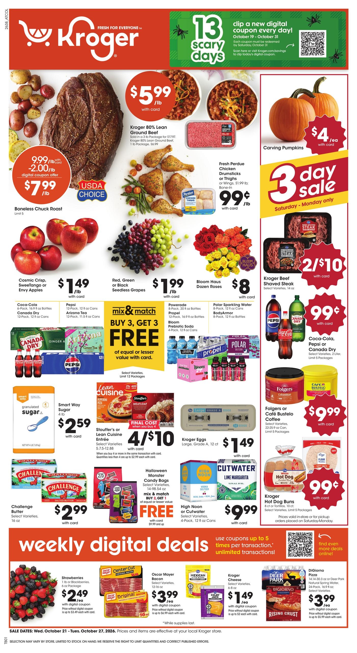 Kroger (Columbia Area, SC) Weekly Ad October 21 - 27, 2026