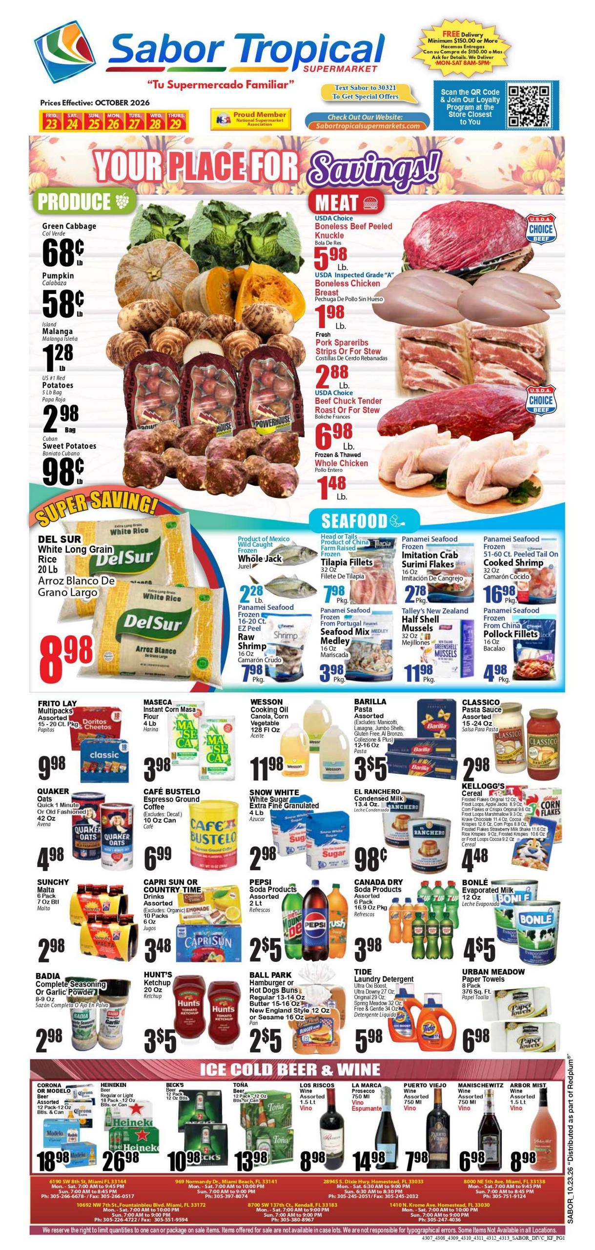 Sabor Tropical Weekly Ad October 23 - 29, 2026
