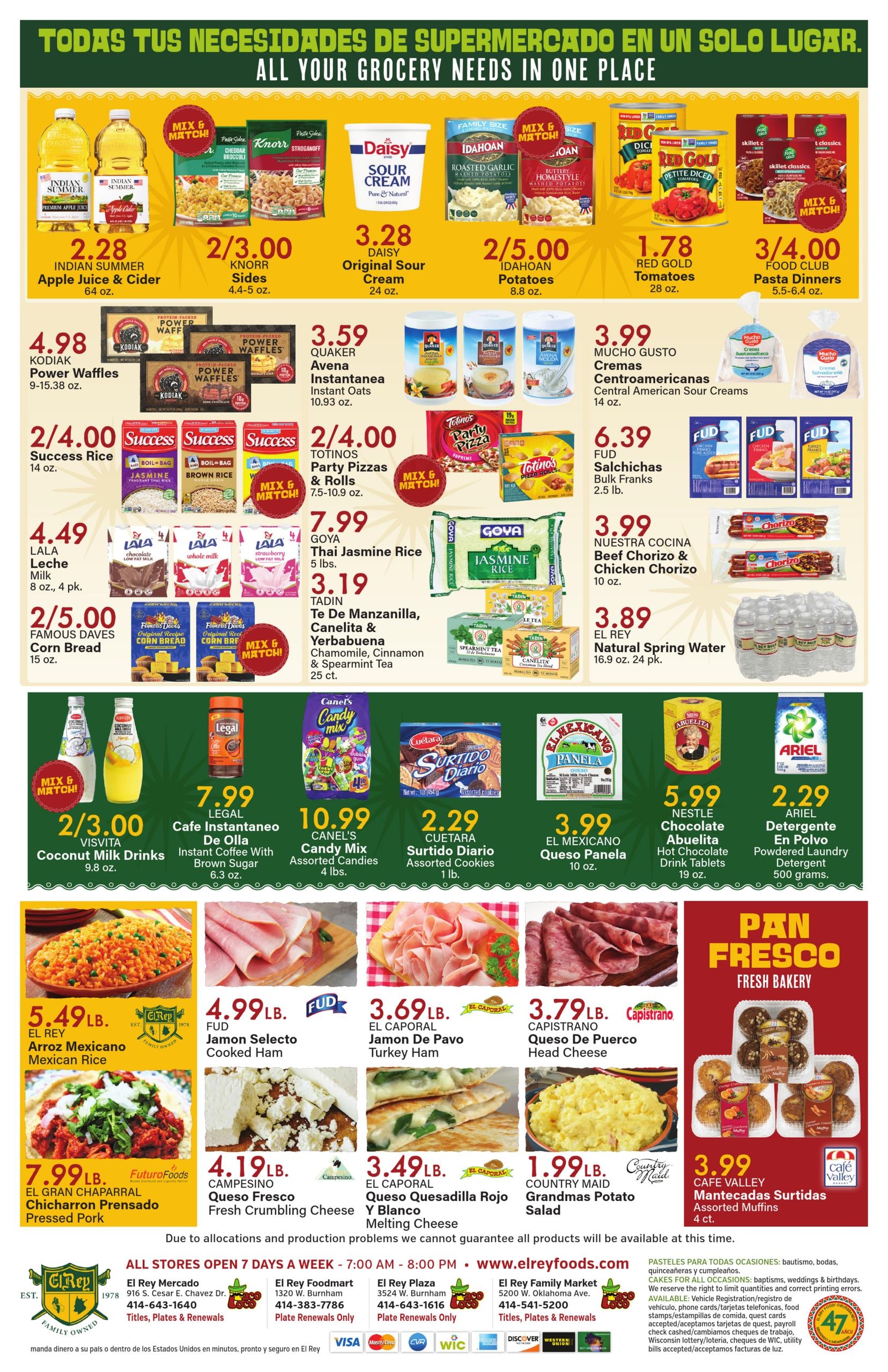 El Rey Foods Weekly Ad October 22 - 28, 2026