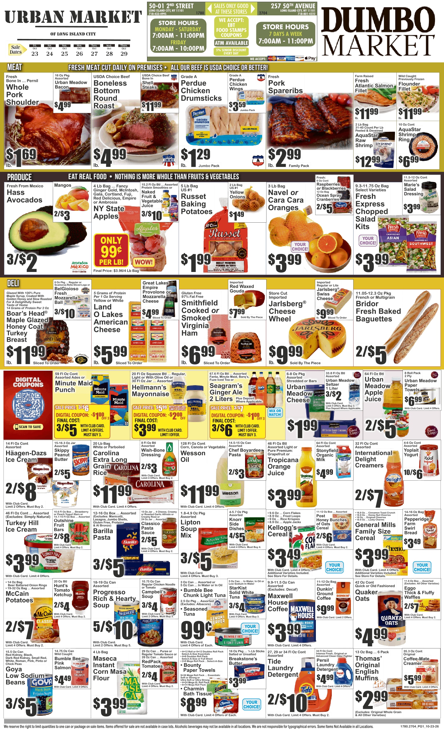 Dumbo Market (Long Island City, NY) Key Food 10/23 - 10/29 Preview Weekly Ad October 23 - 29, 2026