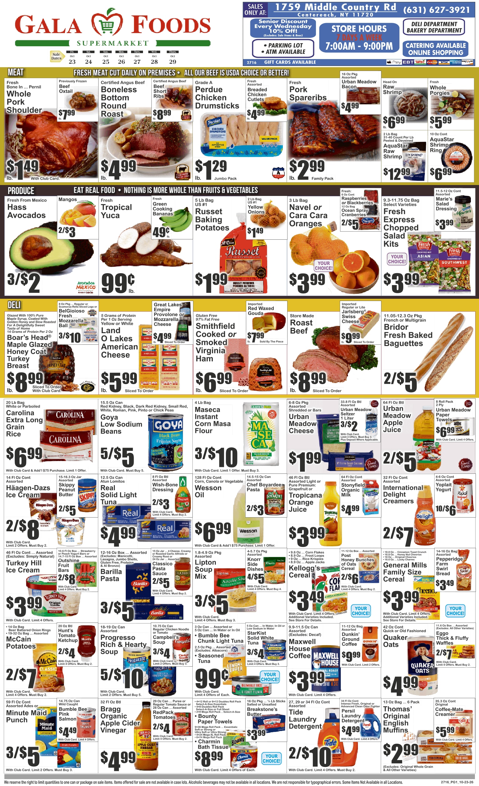 Gala Foods (1759 Middle Country Road, Unit 1, Centereach, NY) Key Food 10/23 - 10/29 Preview Weekly Ad October 23 - 29, 2026