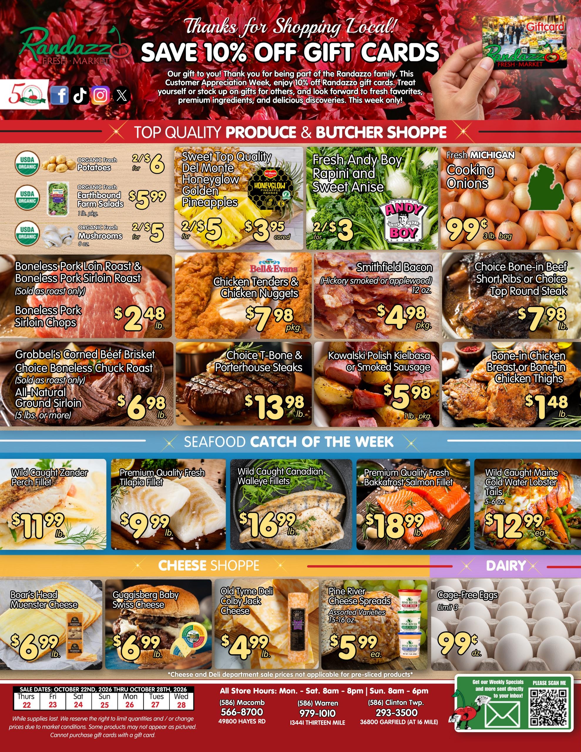 Randazzo Fresh Market Weekly Ad October 22 - 28, 2026