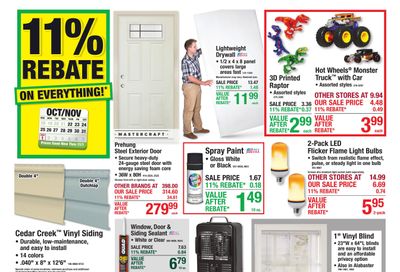 Menards (Lansing Area, MI) 11% Rebate Sale Weekly Ad October 22 - November 1, 2026