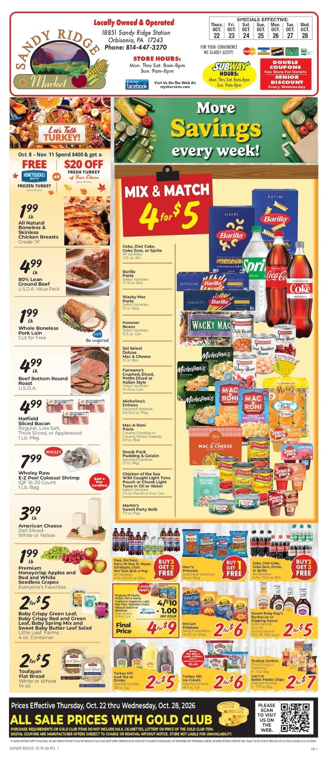 Sandy Ridge Market IGA Weekly Ad October 22 - 28, 2026
