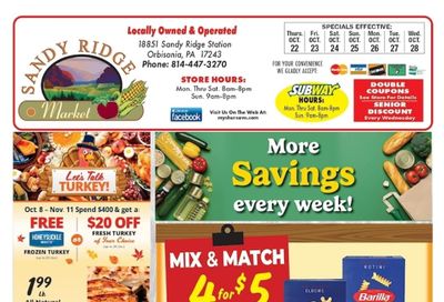 Sandy Ridge Market IGA Weekly Ad October 22 - 28, 2026