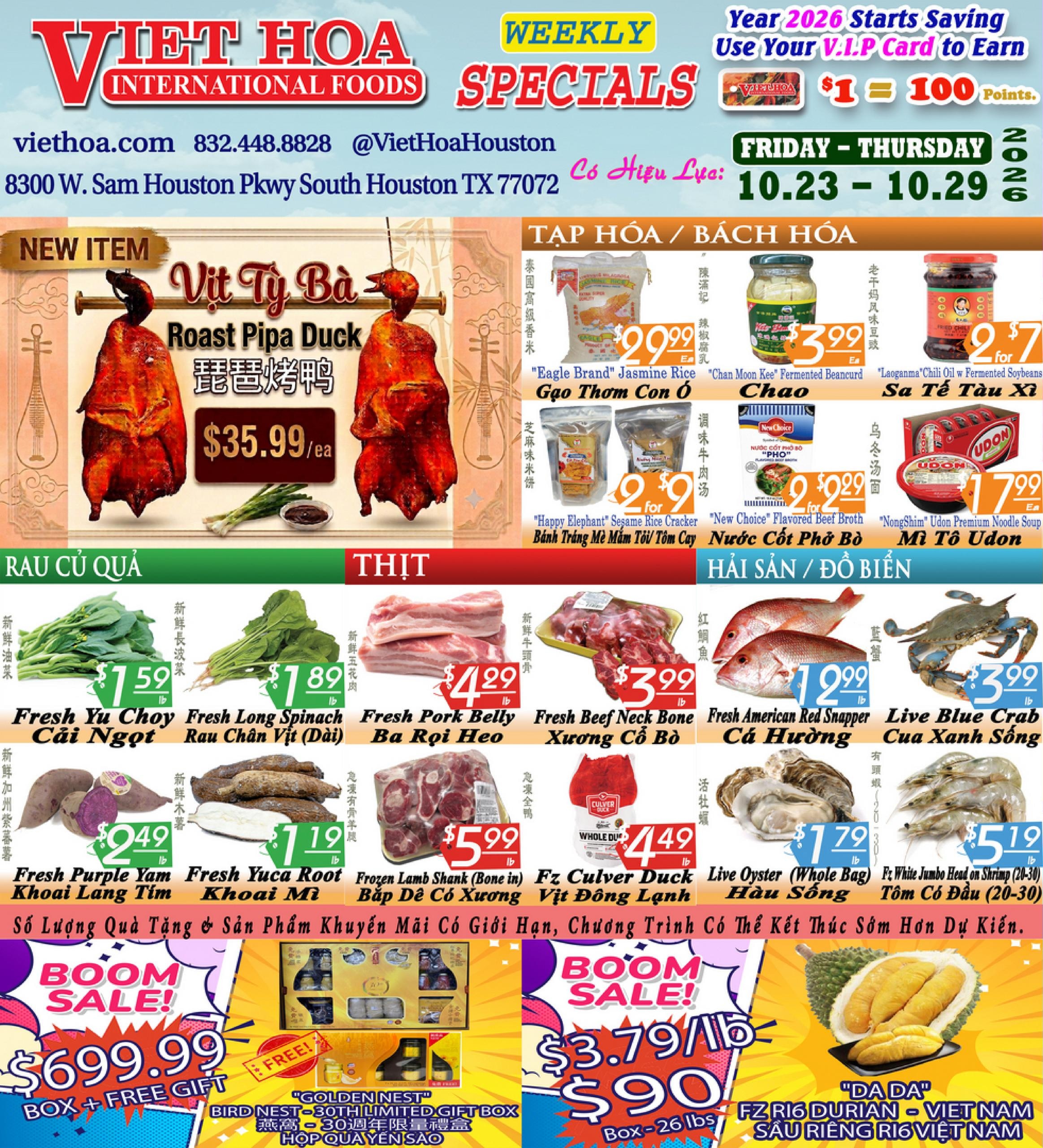 Viet Hoa International Foods Weekly Ad October 23 - 29, 2026