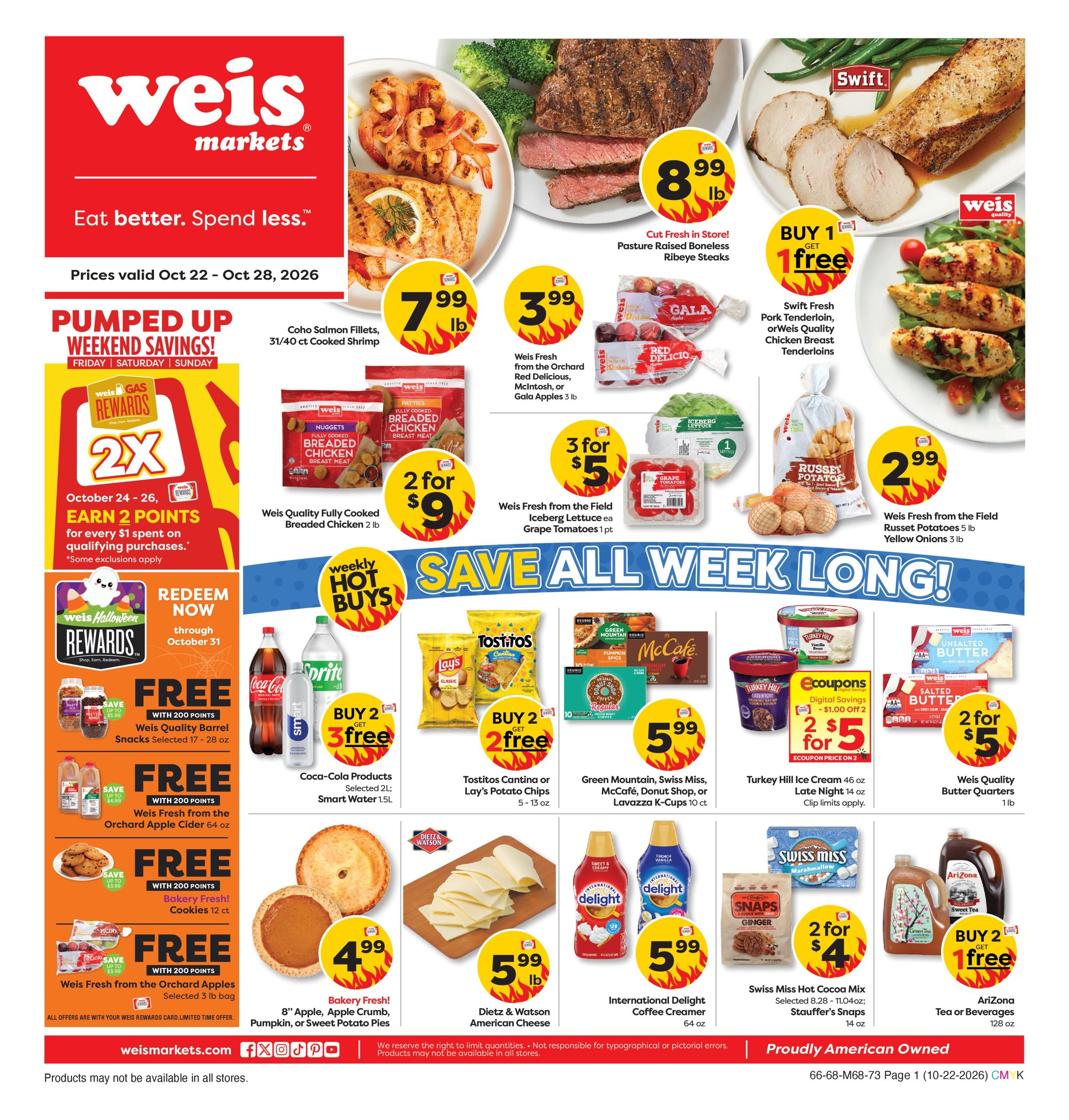 Weis Markets (Winchester Area, VA) Weekly Ad October 22 - 28, 2026