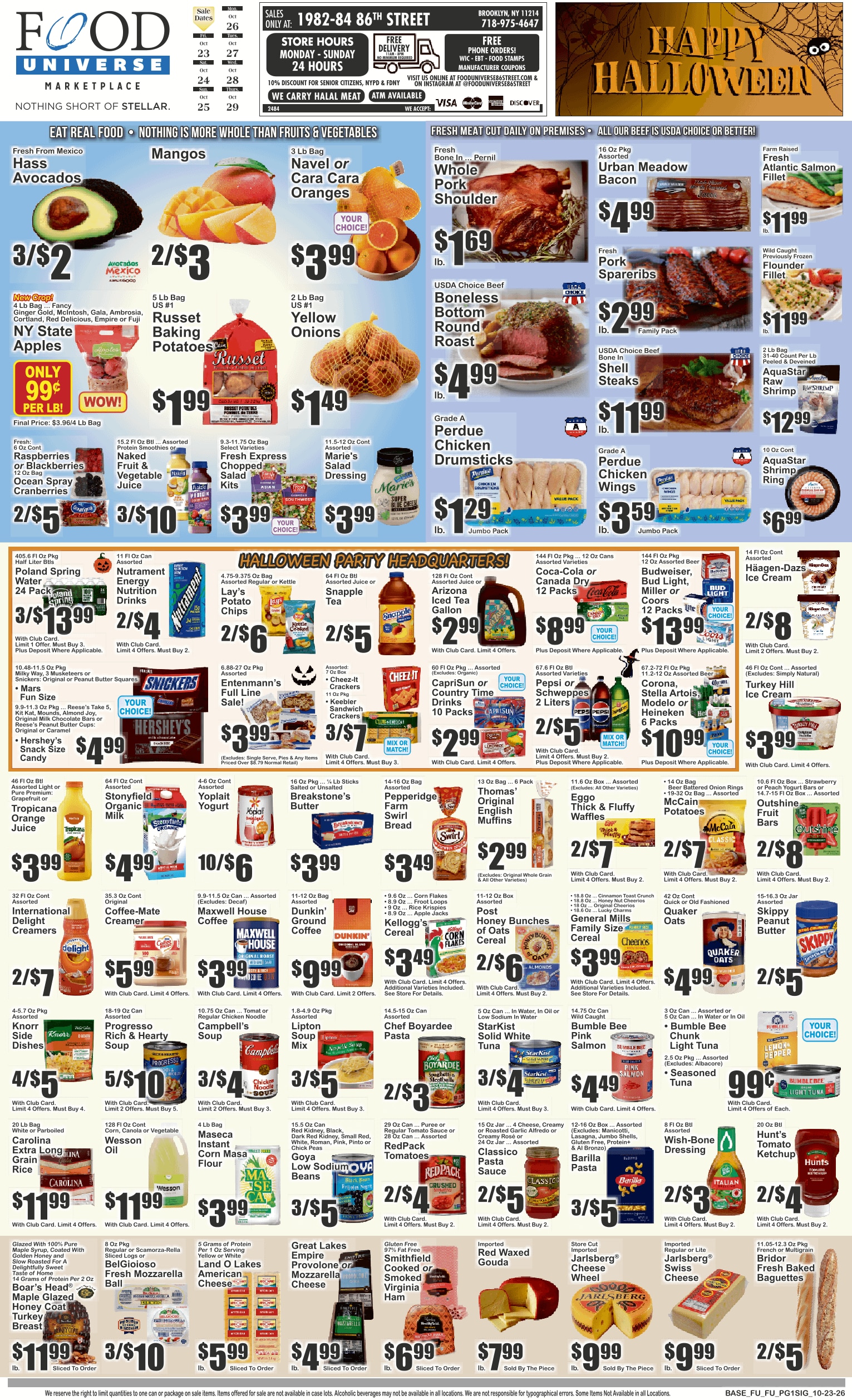 Food Universe (1982-84 86th Street, Brooklyn, NY) 10/23 - 10/29 Preview Weekly Ad October 23 - 29, 2026