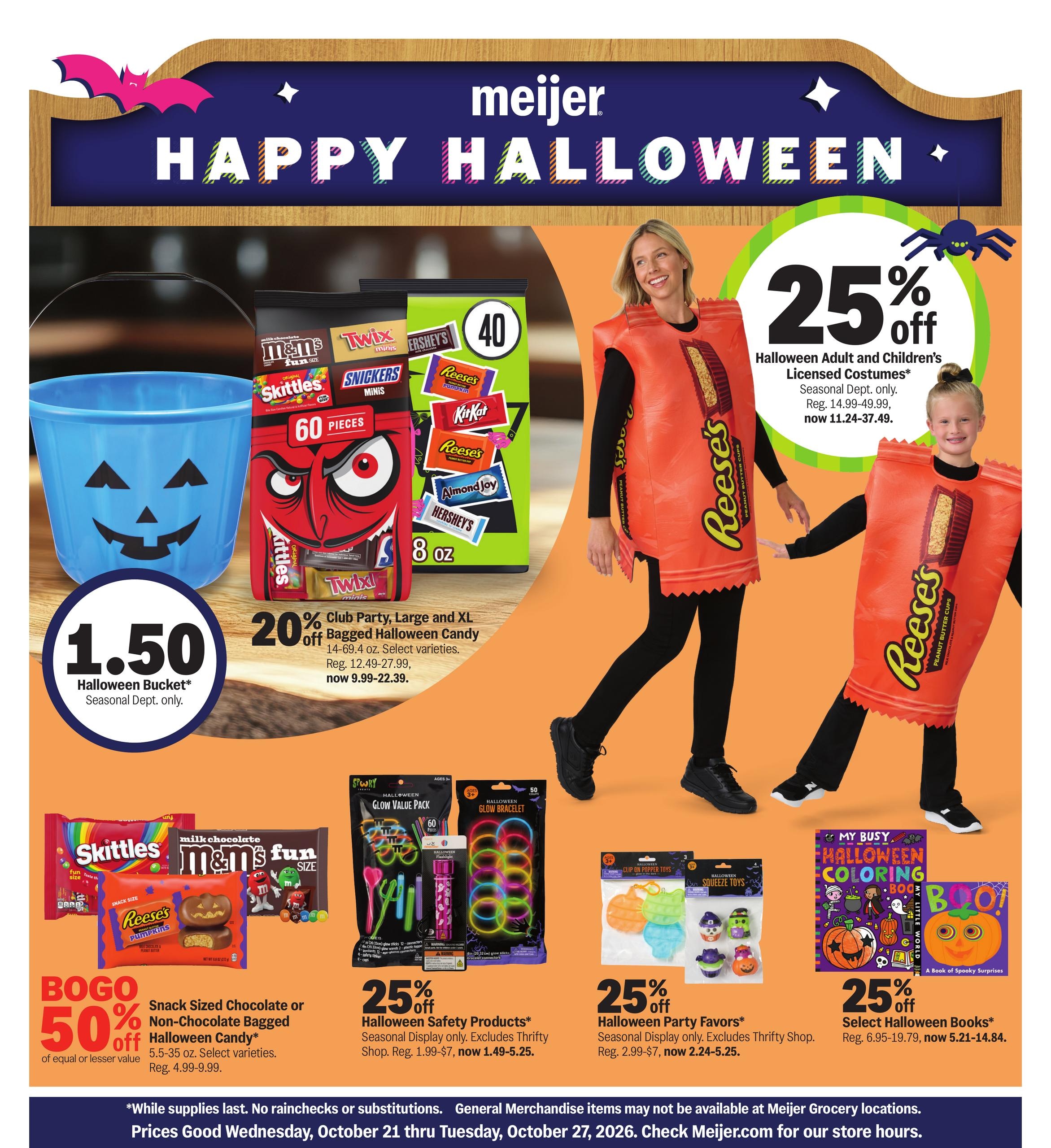 Meijer happy halloween Weekly Ad October 21 - 27, 2026