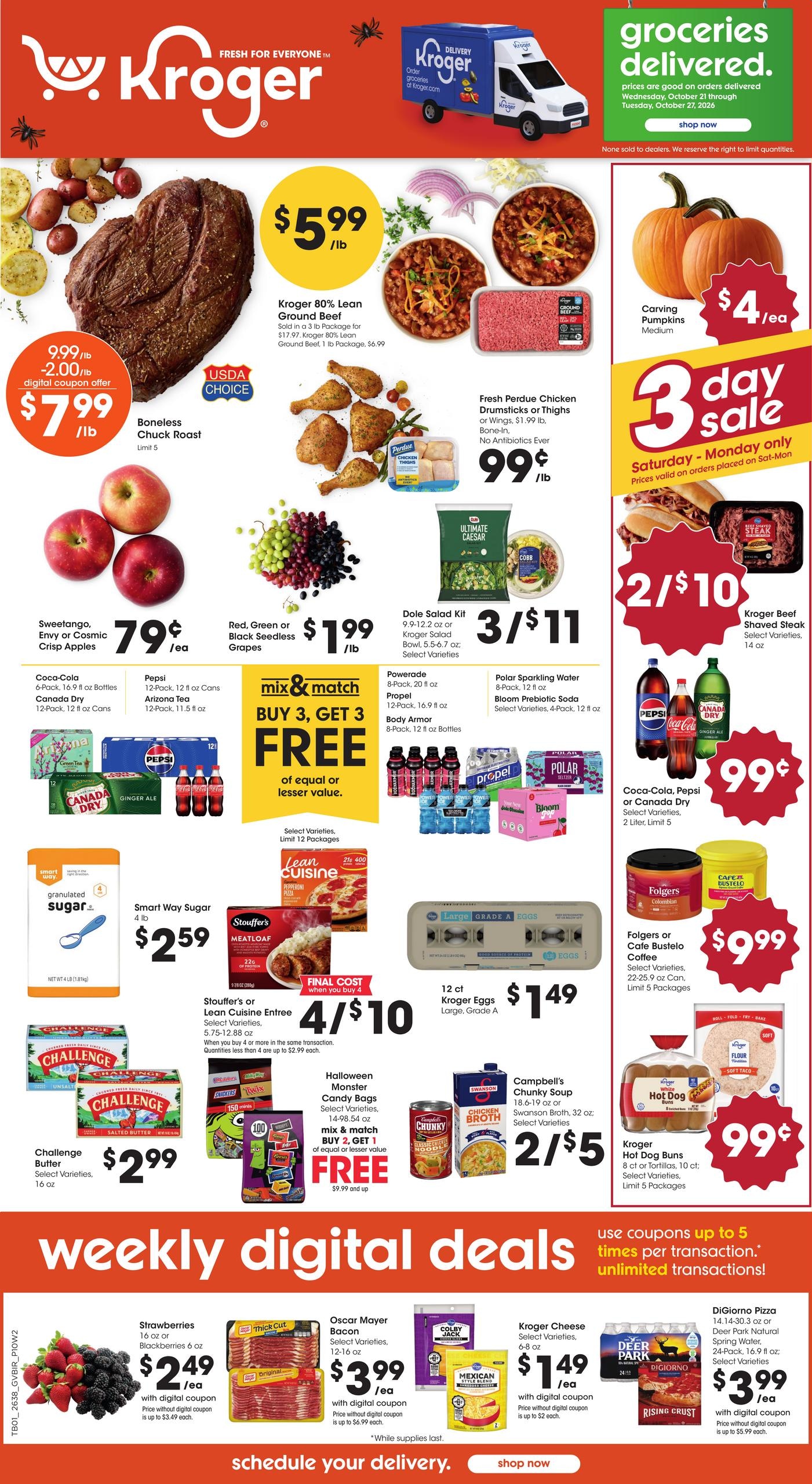 Kroger Delivery Weekly Ad October 21 - 27, 2026