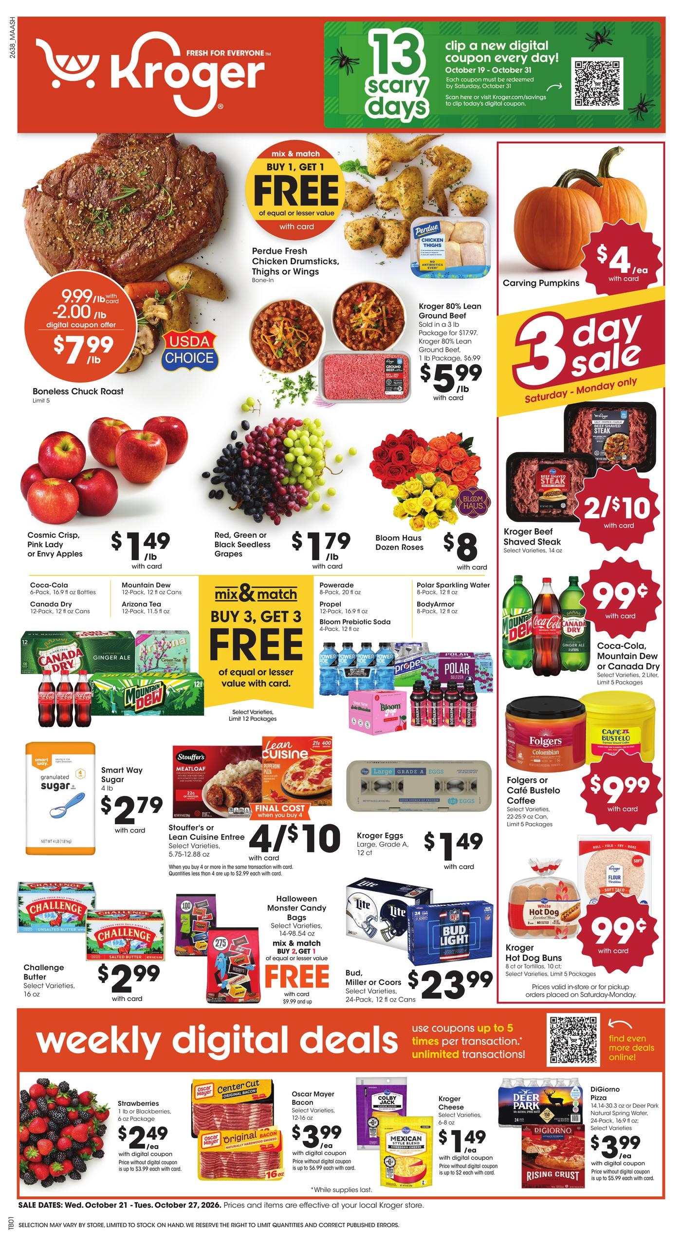 Kroger Weekly Ad October 21 - 27, 2026