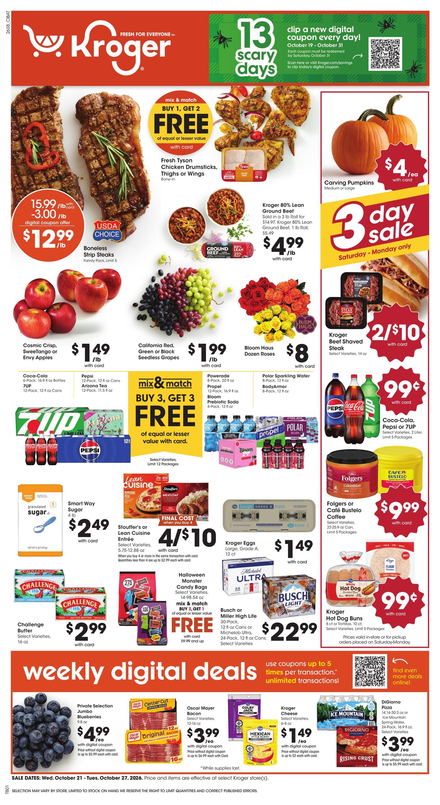 Kroger Weekly Ad October 21 - 27, 2026