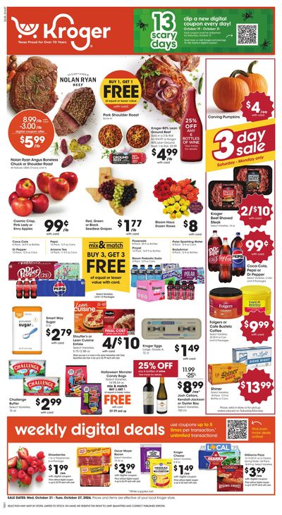 Kroger Weekly Ad October 21 - 27, 2026