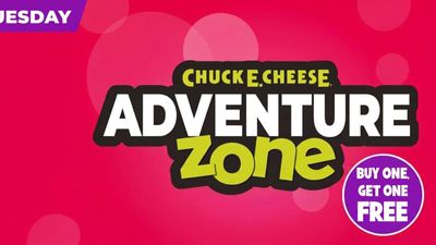 Chuck E. Cheese: Buy One, Get One Free Adventure Zone Admission on Tuesdays