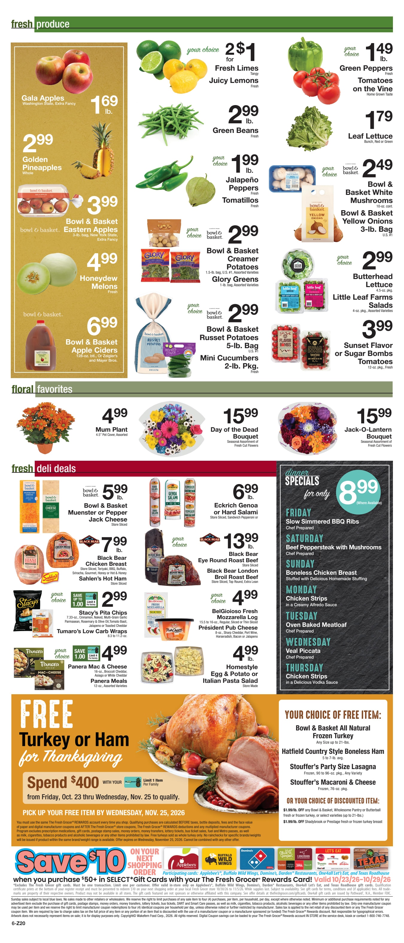 The Fresh Grocer (1880 Stefko Blvd, Bethlehem, PA) Weekly Ad October 23 - 29, 2026