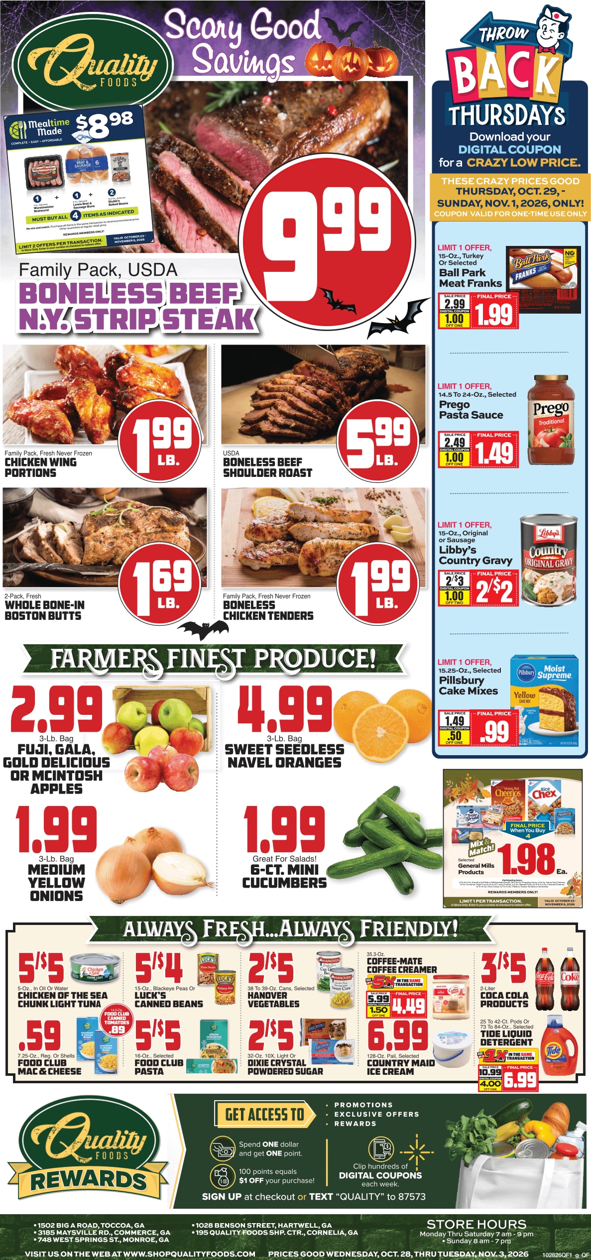 Quality Foods (Commerce and other locations, GA) Weekly Ad October 28 - November 3, 2026