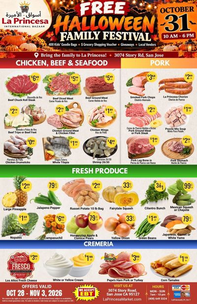 La Princesa International Bazaar Weekly Ad October 28 - November 3, 2026