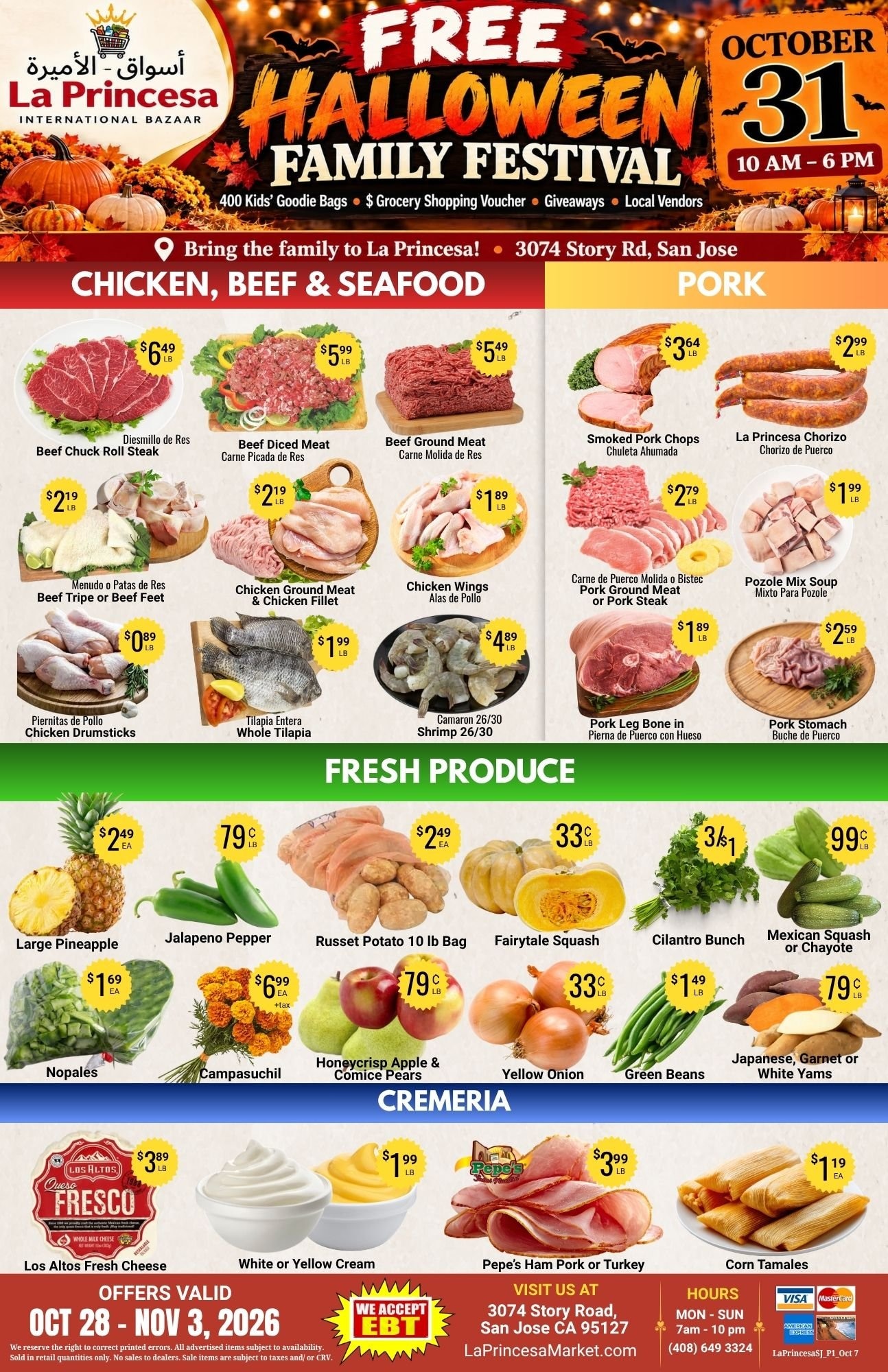 La Princesa International Bazaar Weekly Ad October 28 - November 3, 2026