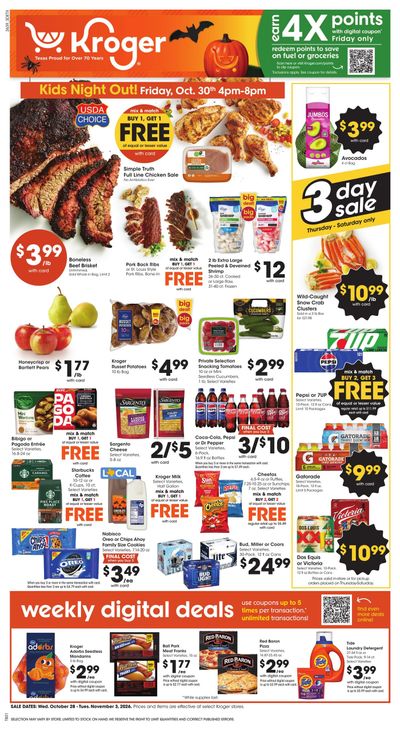 Kroger (Tyler Area, TX) Weekly Ad October 28 - November 3, 2026