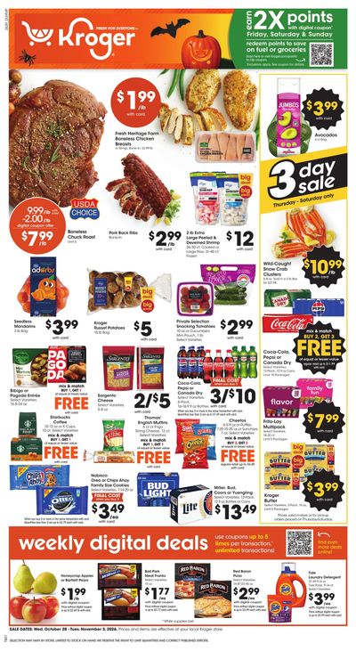 Kroger (West Memphis Area, AR) Weekly Ad October 28 - November 3, 2026