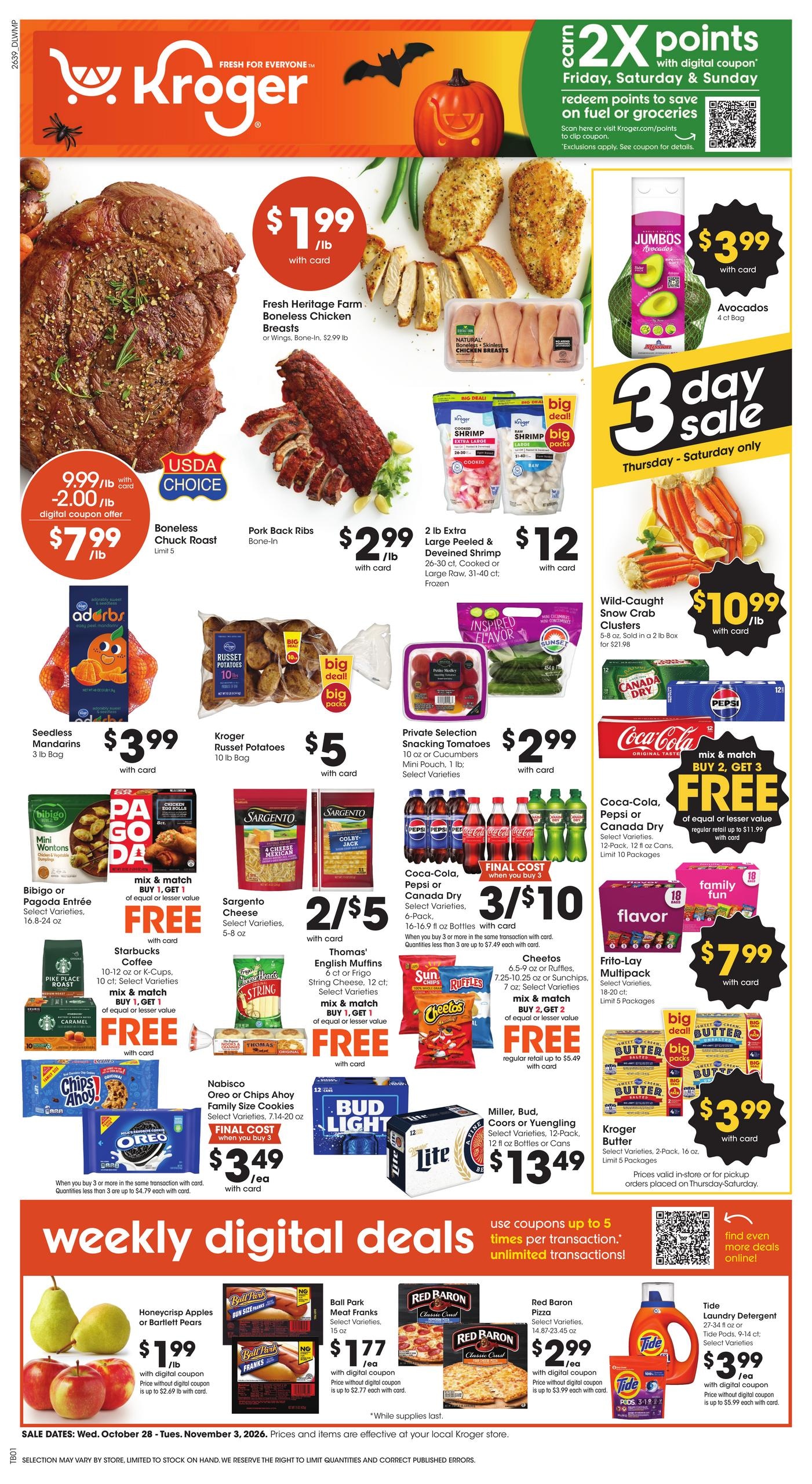 Kroger (West Memphis Area, AR) Weekly Ad October 28 - November 3, 2026