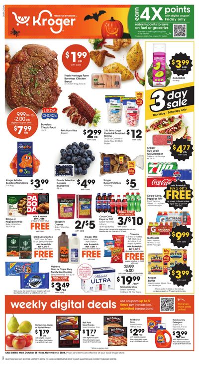Kroger Weekly Ad October 28 - November 3, 2026