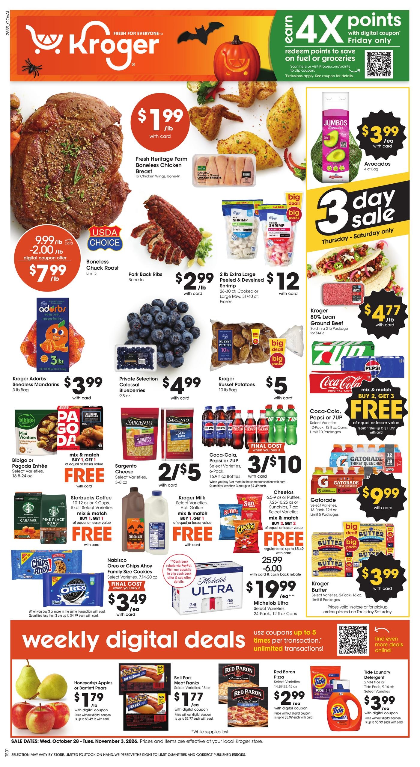 Kroger Weekly Ad October 28 - November 3, 2026