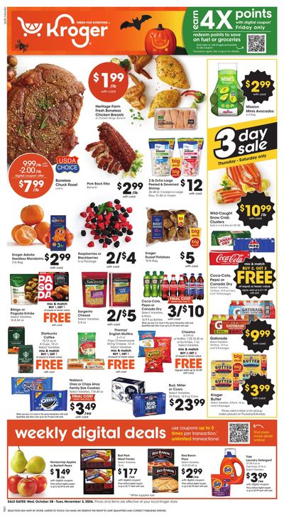 Kroger Weekly Ad October 28 - November 3, 2026