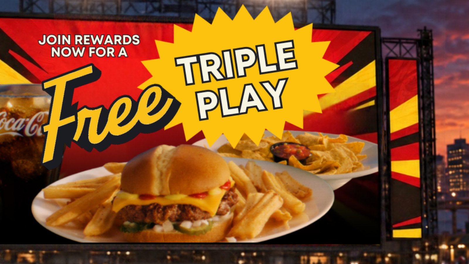 Denny's: Free Triple Play® Combo Meal if a triple play happens Denny's: Free Triple Play® Combo Meal if a triple play happens