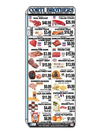 Corti Brothers Weekly Ad October 28 - November 3, 2026